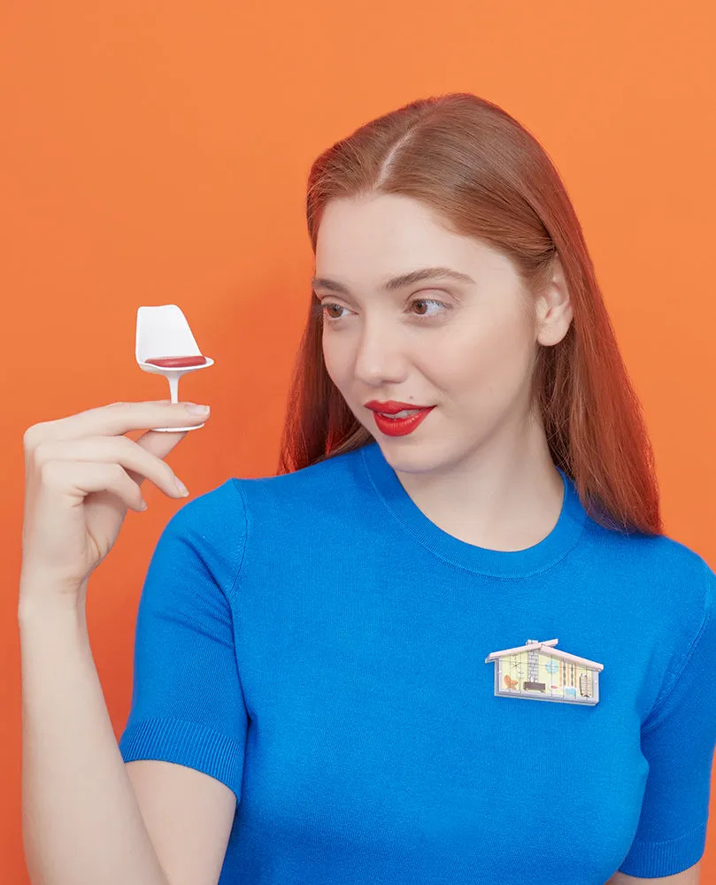 Mid Century House Brooch