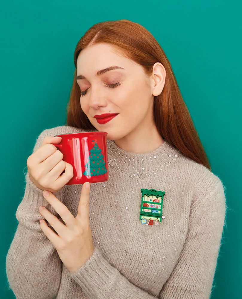 My Cosy Mug Cupboard Brooch