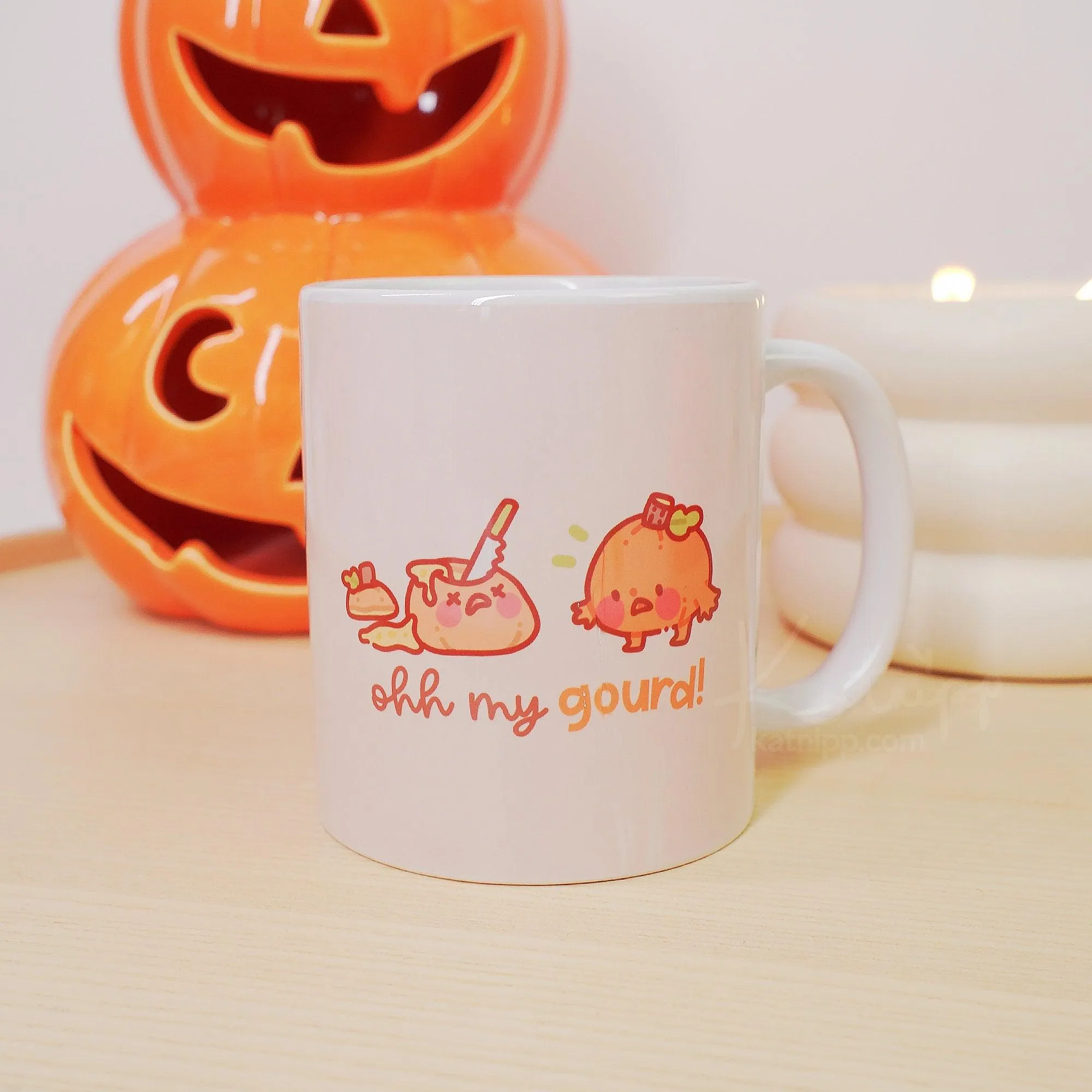 Ohh My Gourd Mug | Funny Autumn Pumpkin Cup | Kawaii Halloween Cosy Season Drinkware