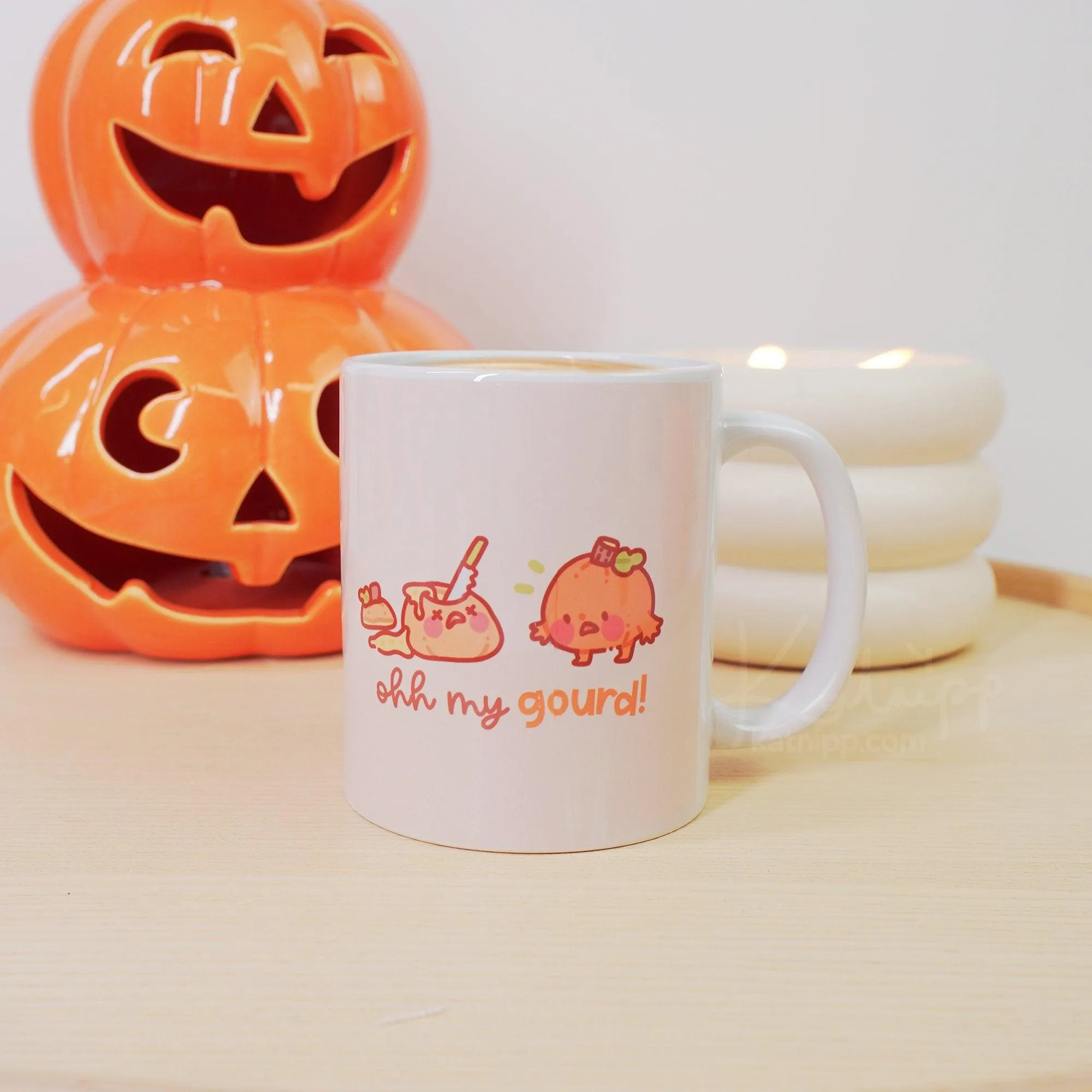Ohh My Gourd Mug | Funny Autumn Pumpkin Cup | Kawaii Halloween Cosy Season Drinkware