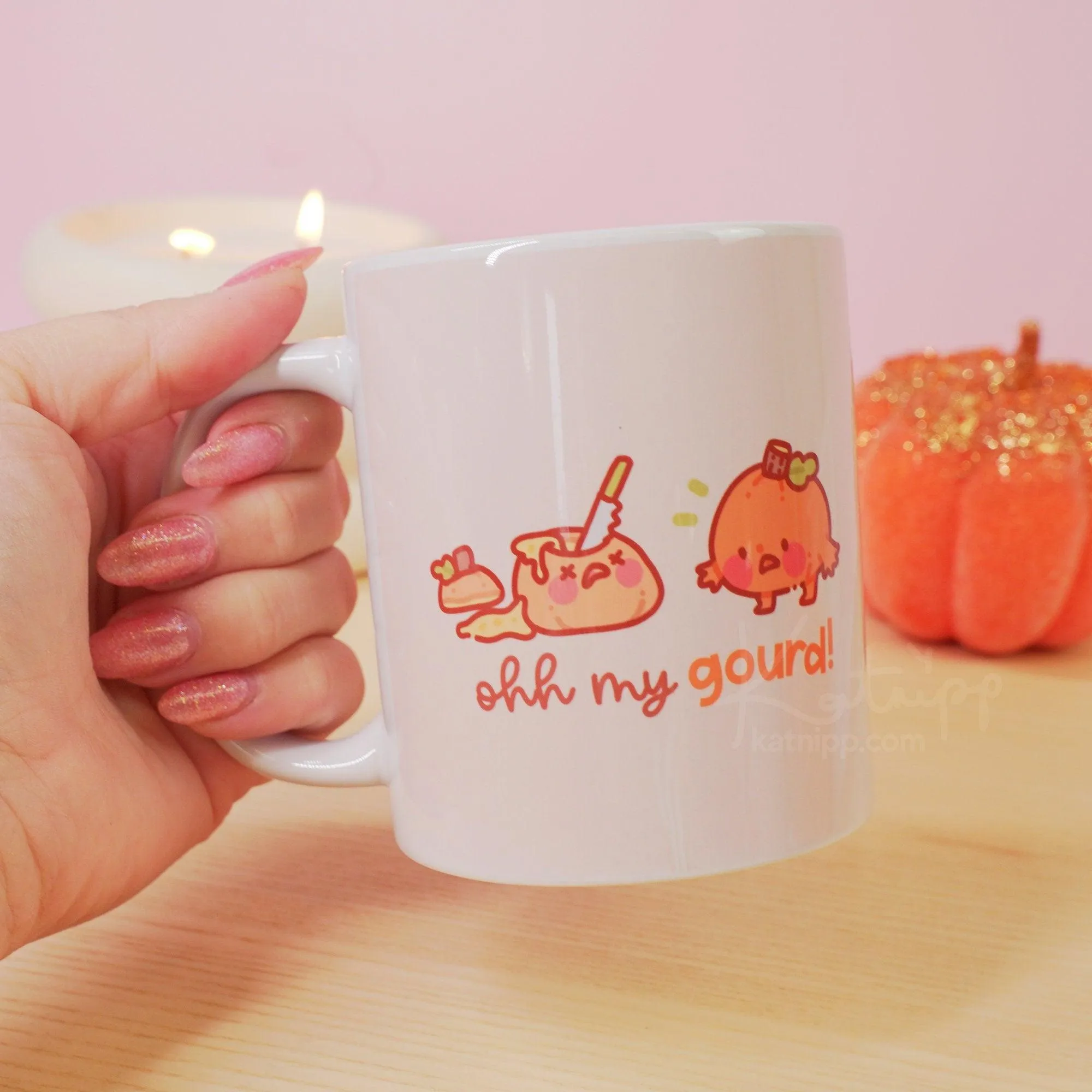 Ohh My Gourd Mug | Funny Autumn Pumpkin Cup | Kawaii Halloween Cosy Season Drinkware
