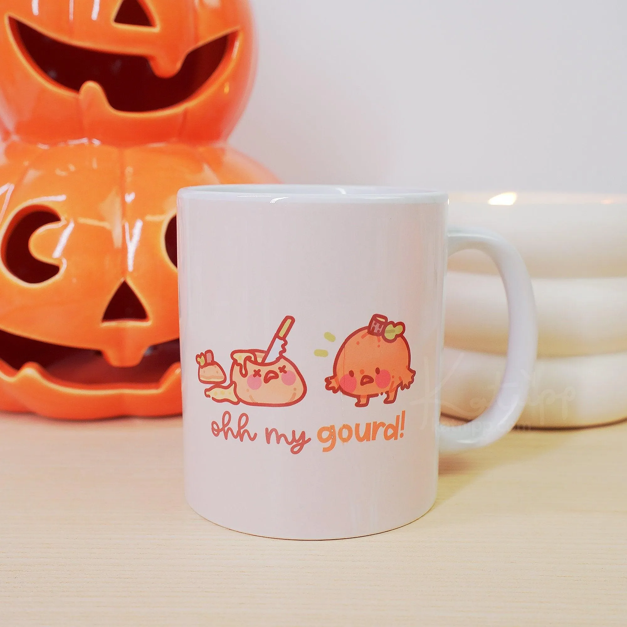 Ohh My Gourd Mug | Funny Autumn Pumpkin Cup | Kawaii Halloween Cosy Season Drinkware