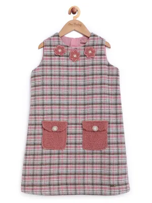 One Friday Pink Check Sleeveless Dress