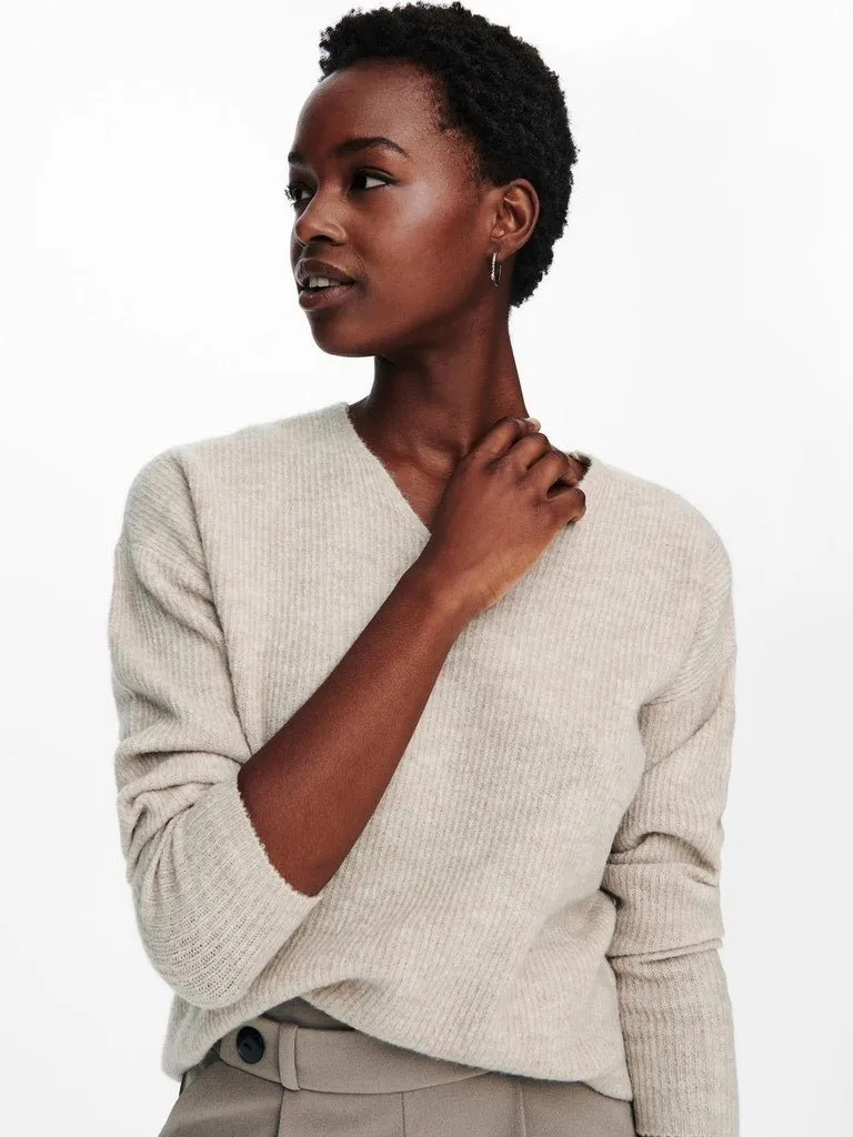Only Camilla - V-hals pullover strik