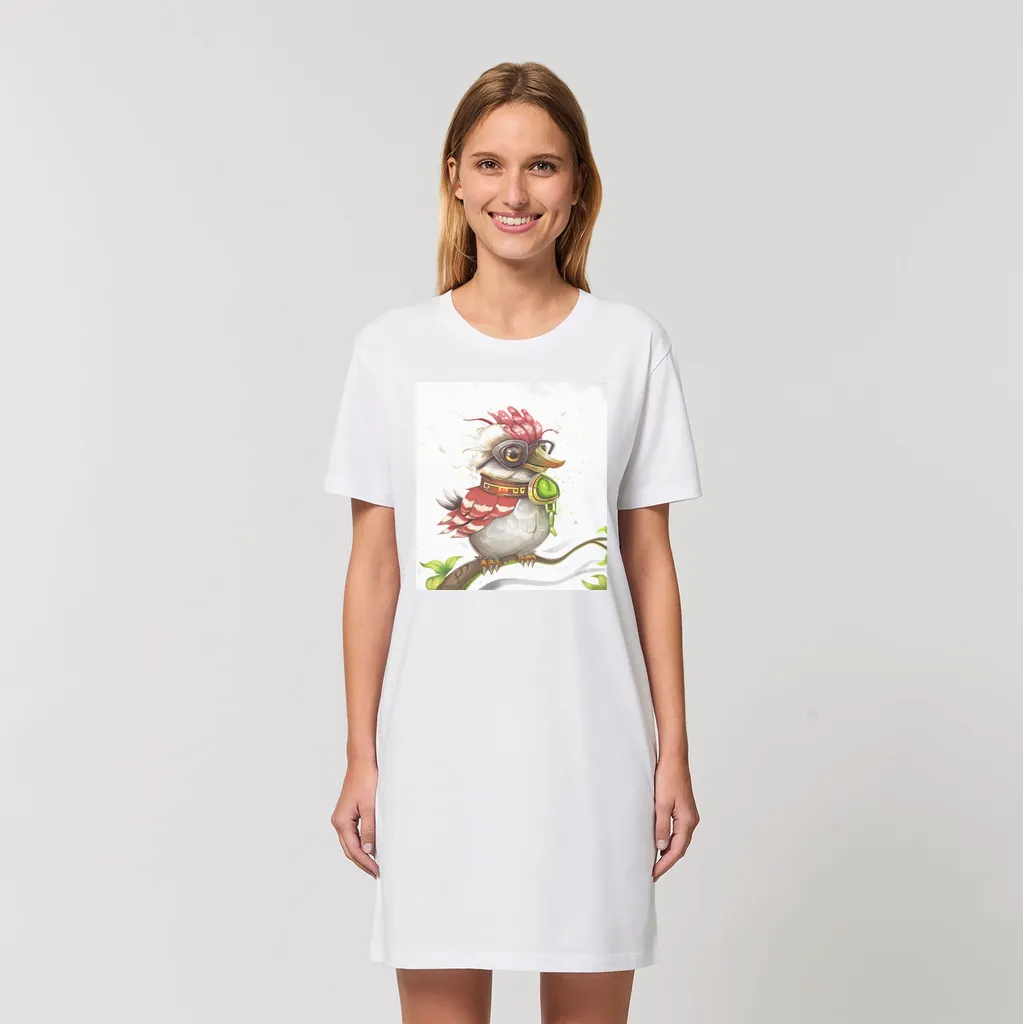 Pete the Sweet Little Bird Organic T-Shirt Dress