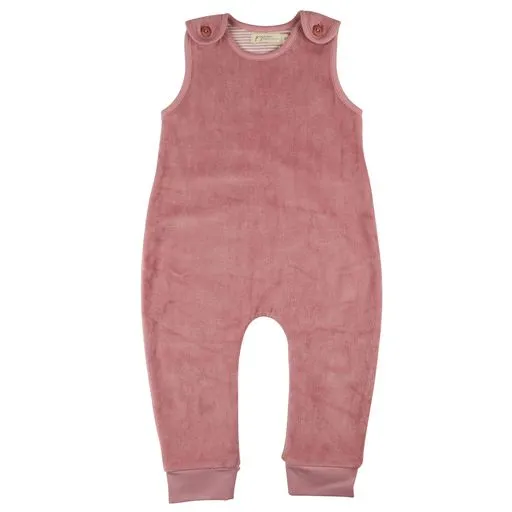 Pigeon Organics Velour playsuit - pink