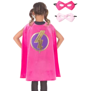 Pink Hero Cape & Mask Set