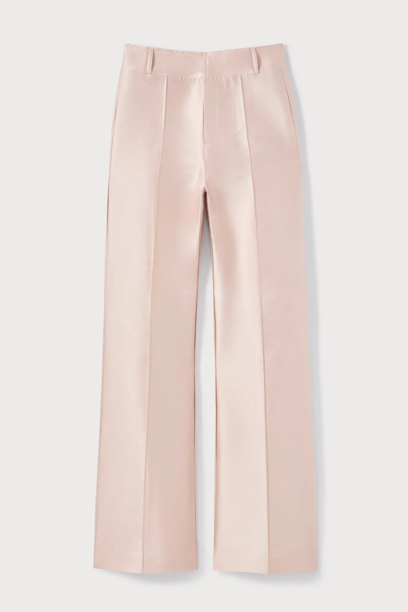 PINK NUDE Satin Flared Pants