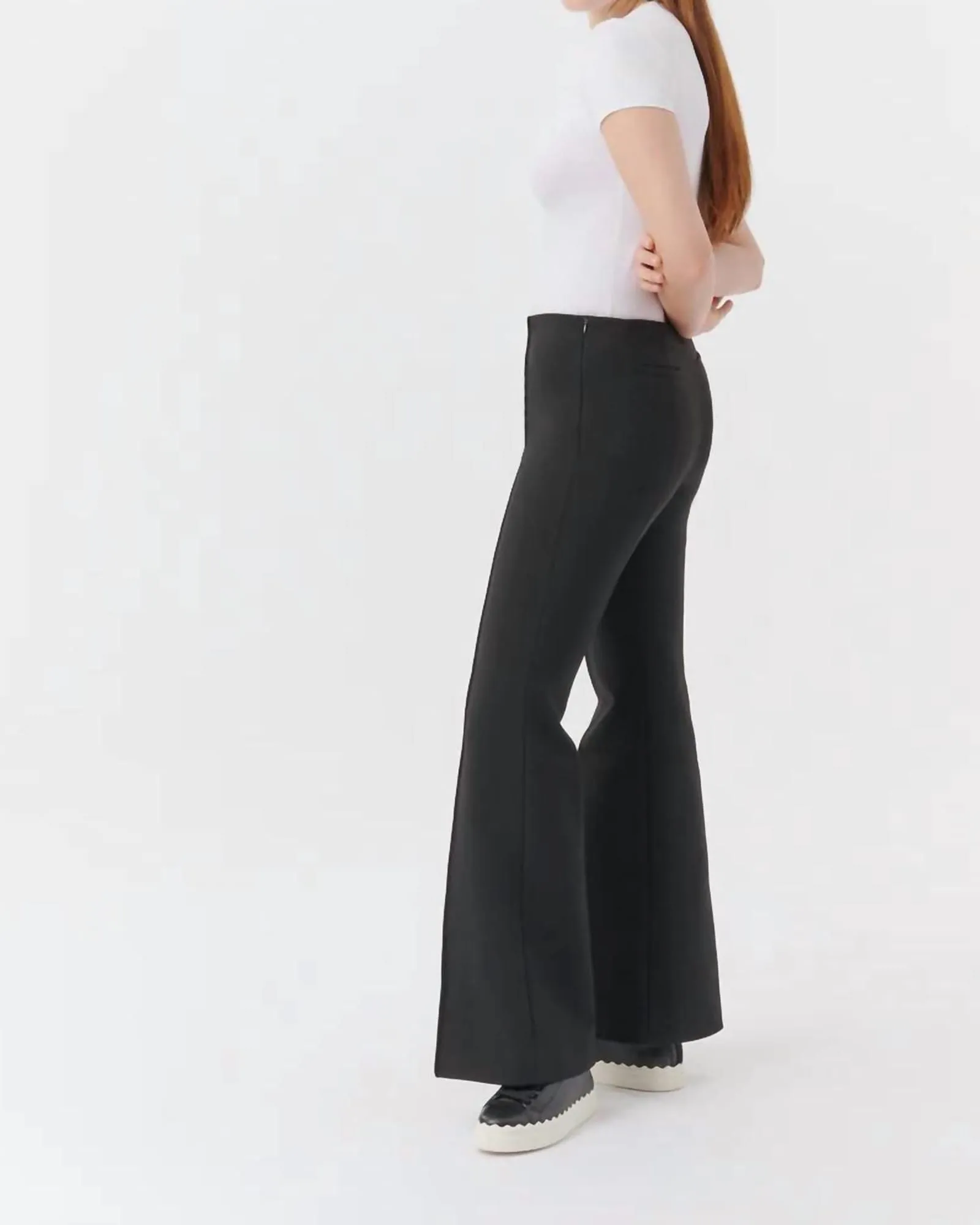 Ponte Flare Pant In Black | Black