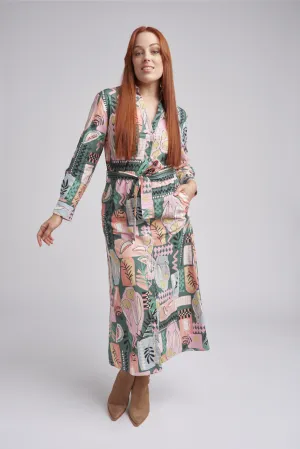 Poppy Print Cotton Shirt Dress