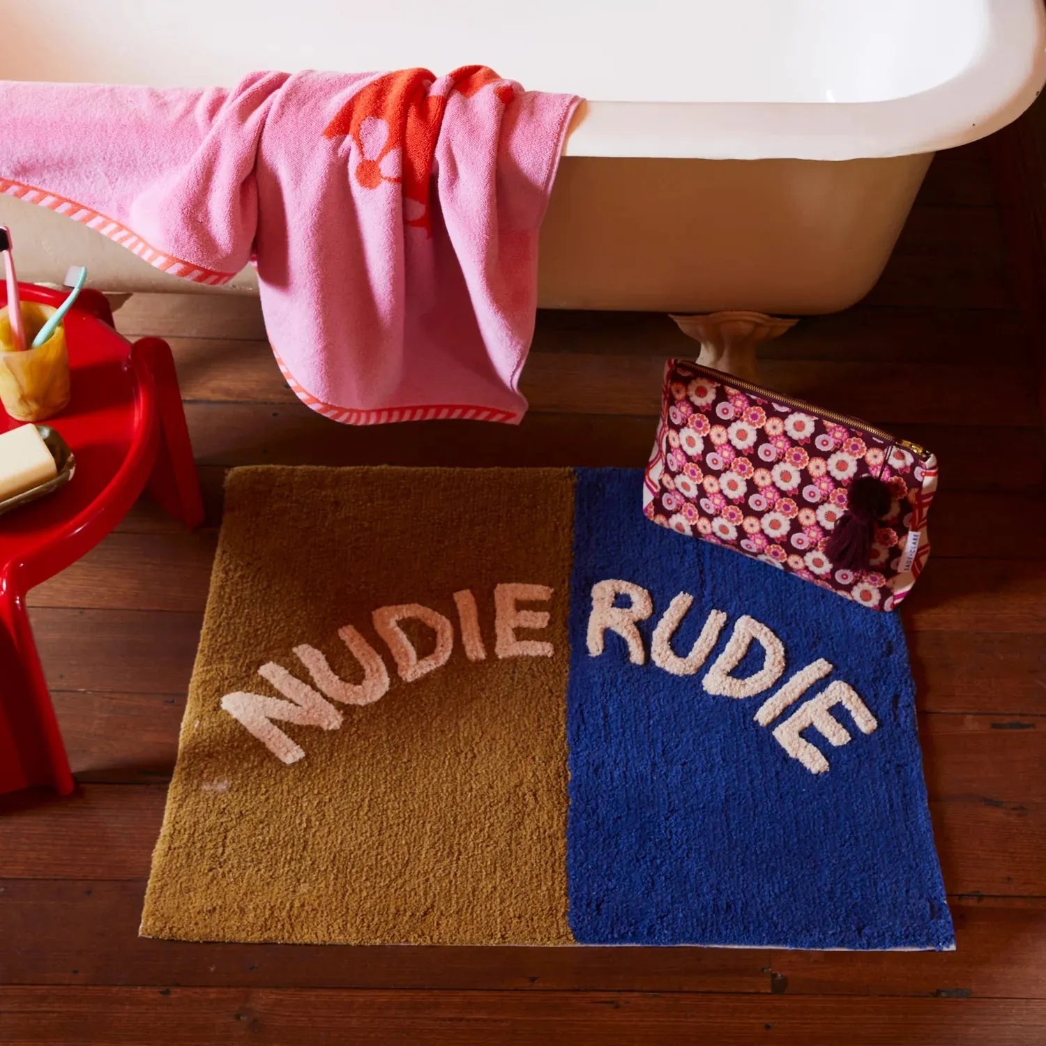Sage & Clare Bath Mat Nudie Tula Cobalt