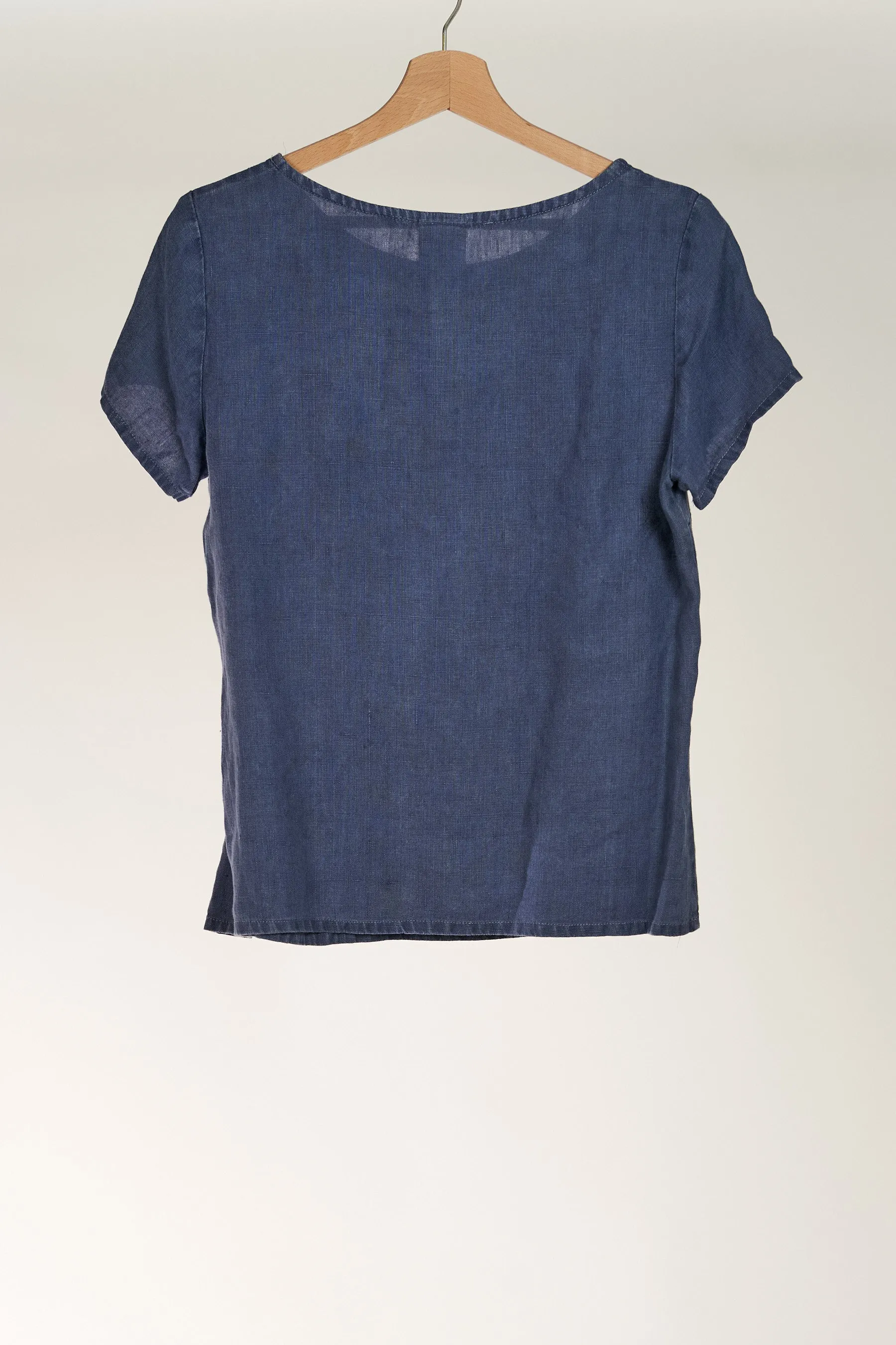 Shirt, Linen Denim, Short Sleeve