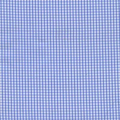 Sky Blue Box Check Classic Custom Shirt 50bm50t 50/1*50/1 Sar731a
