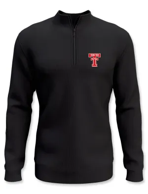 Texas Tech Dark Horse "Vintage Scoreboard" BLACK Quarter-Zip MEN'S Pullover