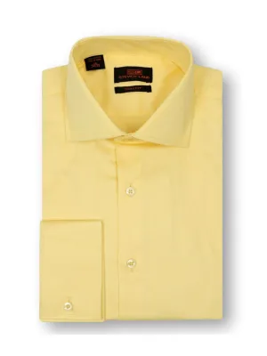 The Next Generation Satin Dress Shirt | 100% Cotton | Modern Point Collar | Maize