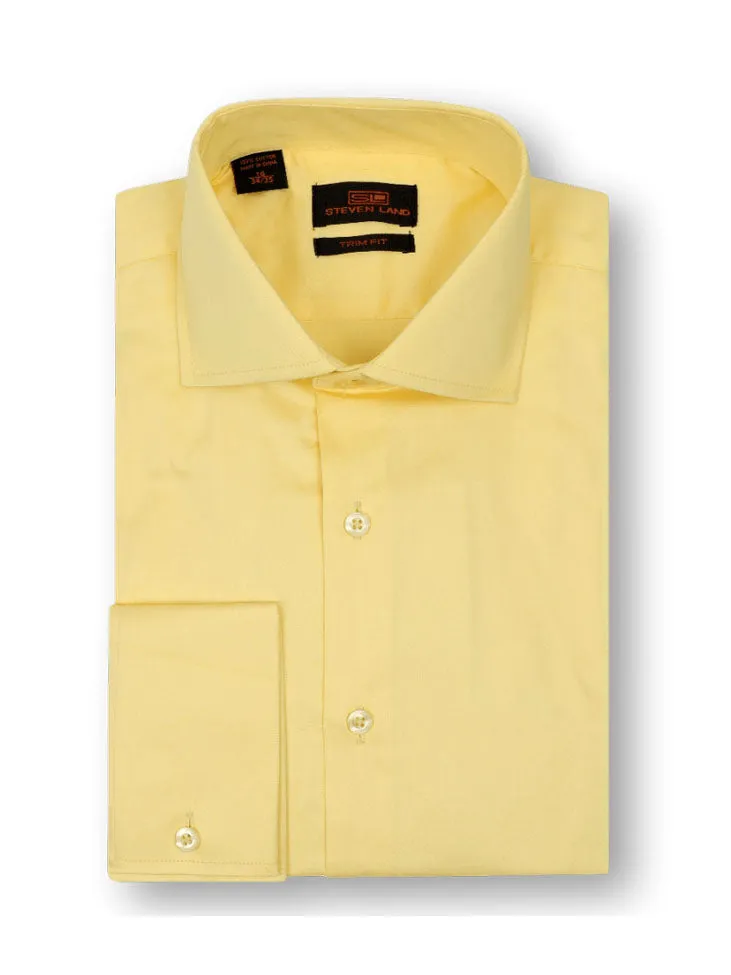The Next Generation Satin Dress Shirt | 100% Cotton | Modern Point Collar | Maize