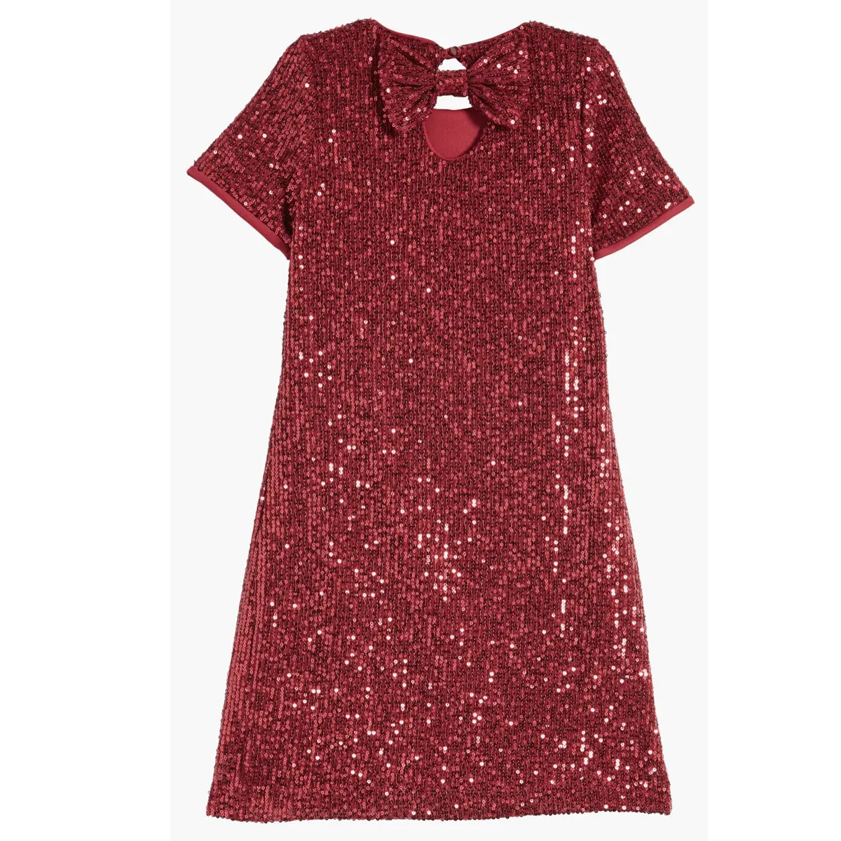 Tween Sequin T-Shirt Bow Back Dress