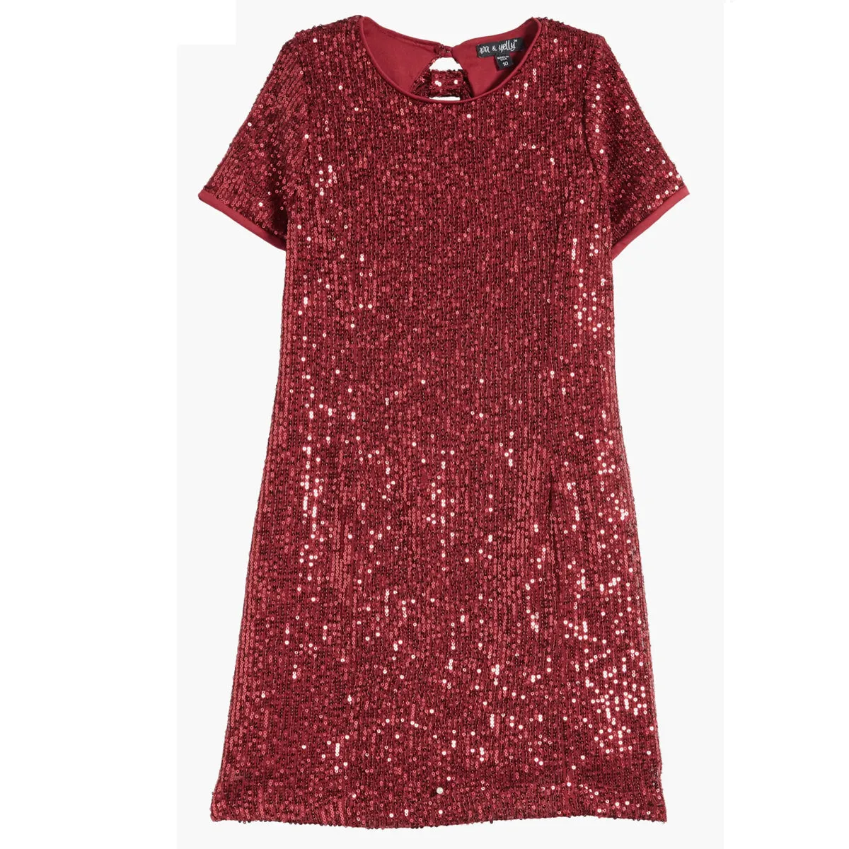 Tween Sequin T-Shirt Bow Back Dress