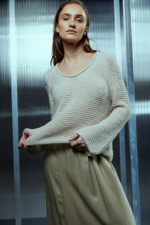 V-neck Net Pullover-SMITH&SOUL