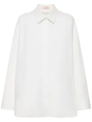 Valentino   Cotton poplin mini shirt dress 