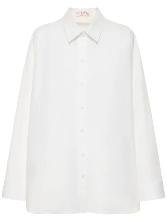 Valentino   Cotton poplin mini shirt dress 
