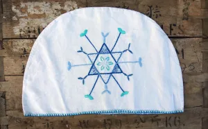 Vintage linen embroidered Tea Cosy