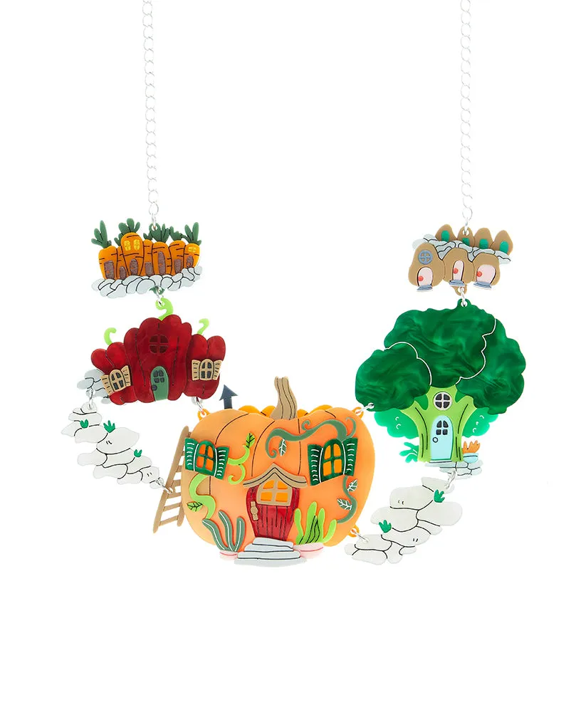 Welcome to the Veggie Village! Statement Necklace