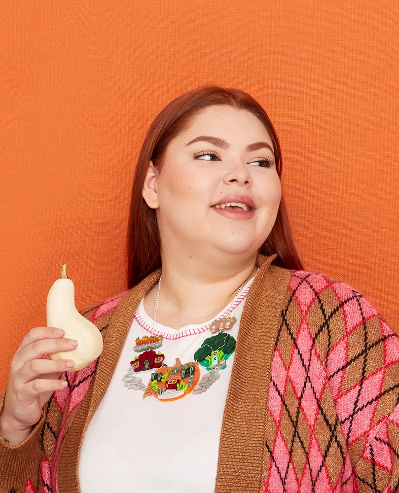 Welcome to the Veggie Village! Statement Necklace