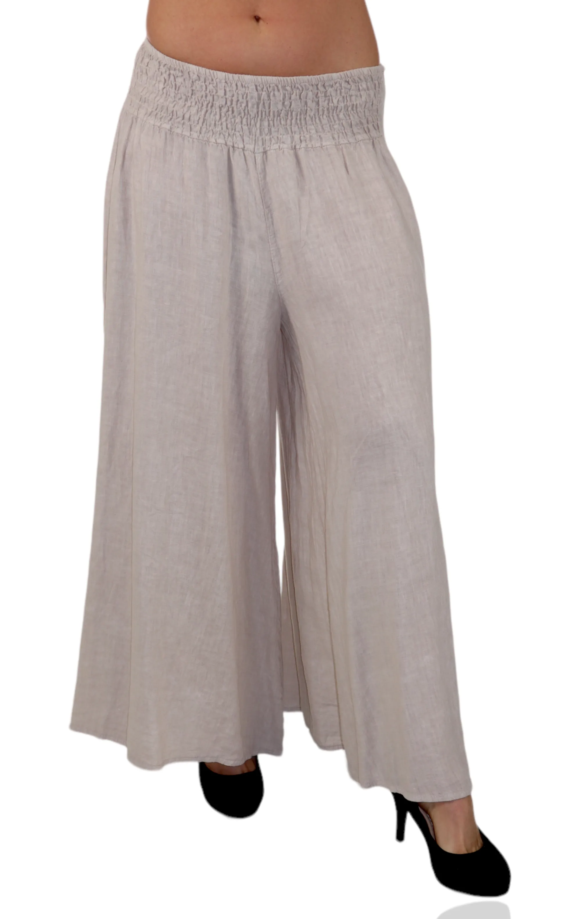 Women Cheetah Linen Wide legged Palazzo Pants, Designer Comfy and Breathable Flounce Pants | One Size Fits All