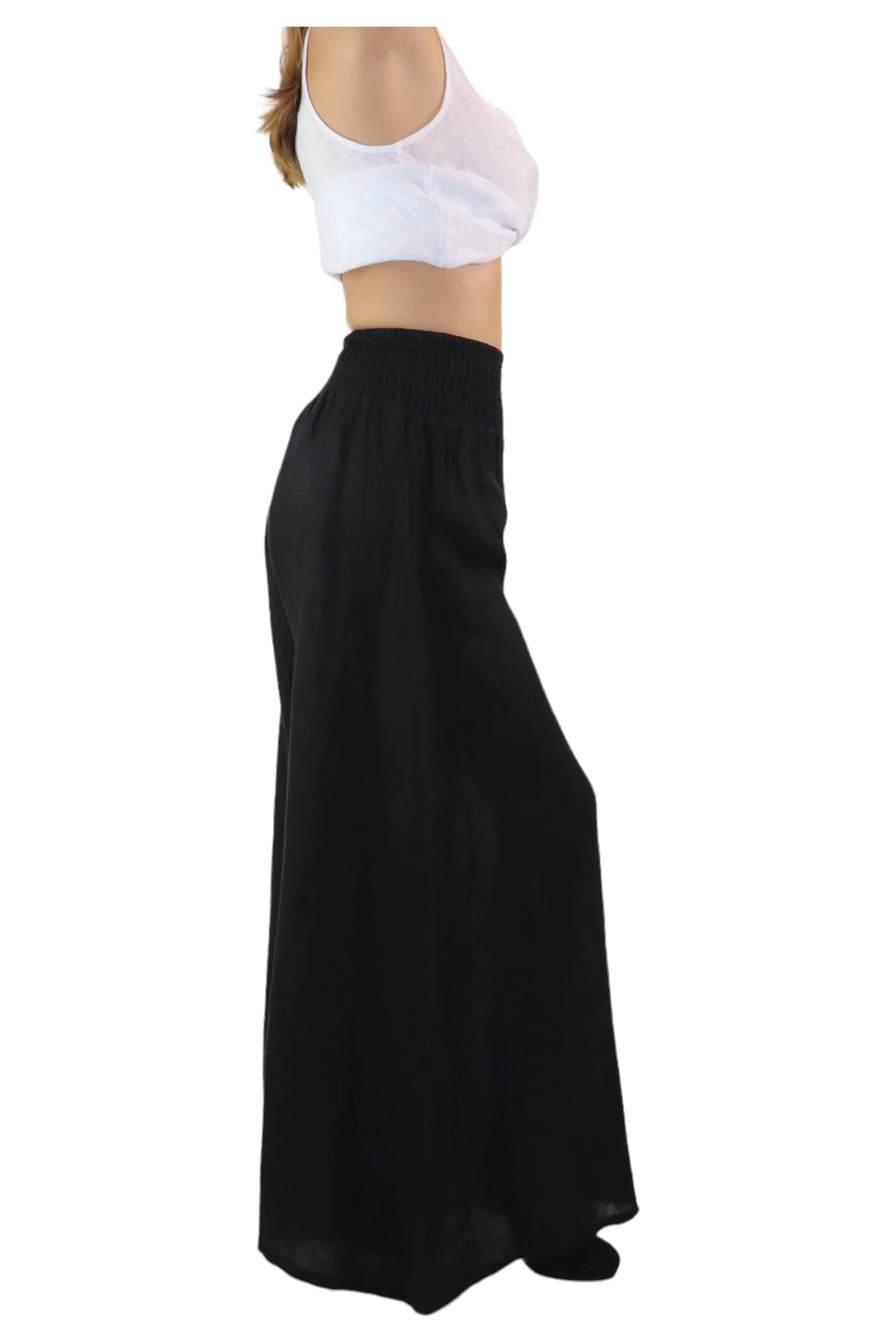 Women Cheetah Linen Wide legged Palazzo Pants, Designer Comfy and Breathable Flounce Pants | One Size Fits All