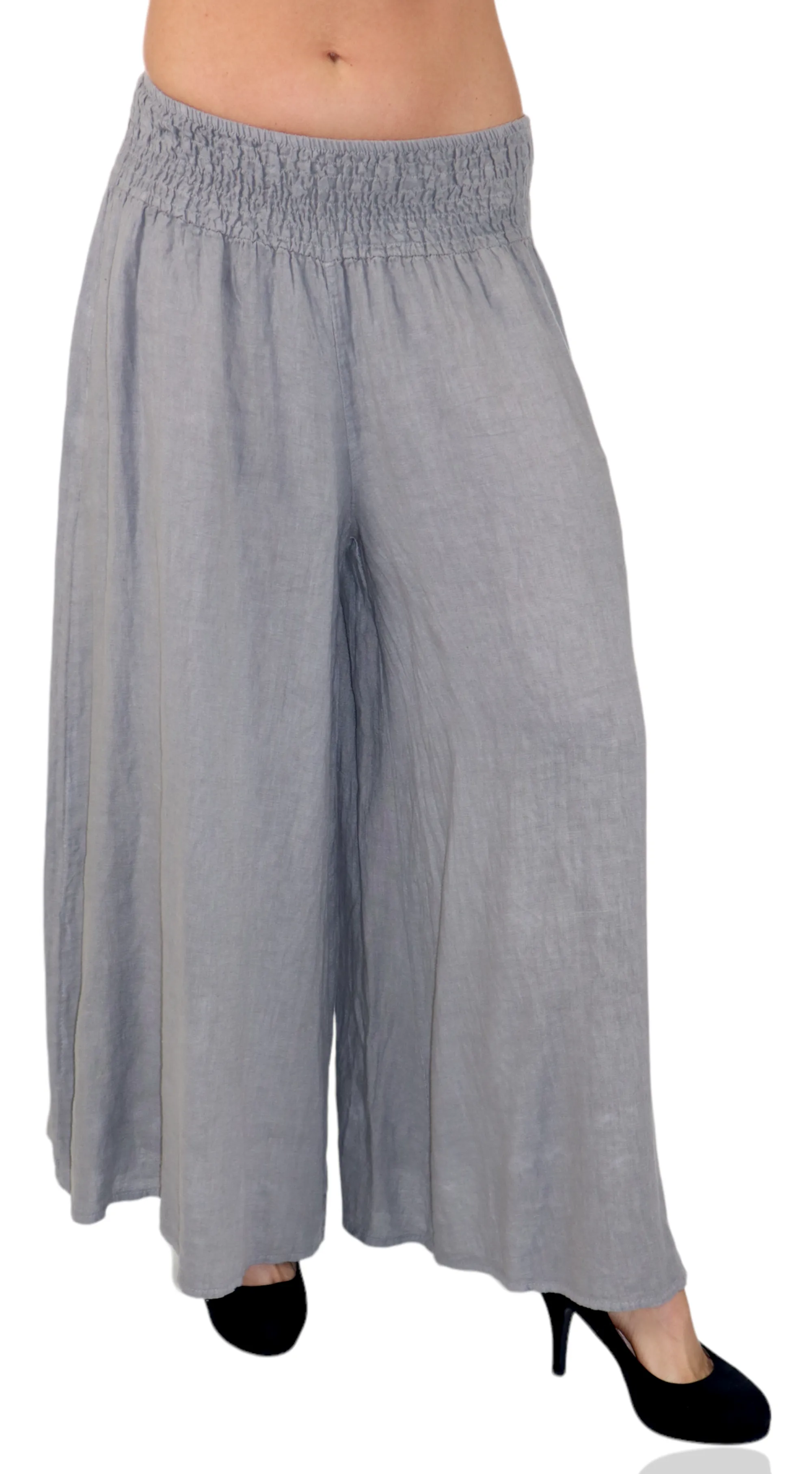 Women Cheetah Linen Wide legged Palazzo Pants, Designer Comfy and Breathable Flounce Pants | One Size Fits All