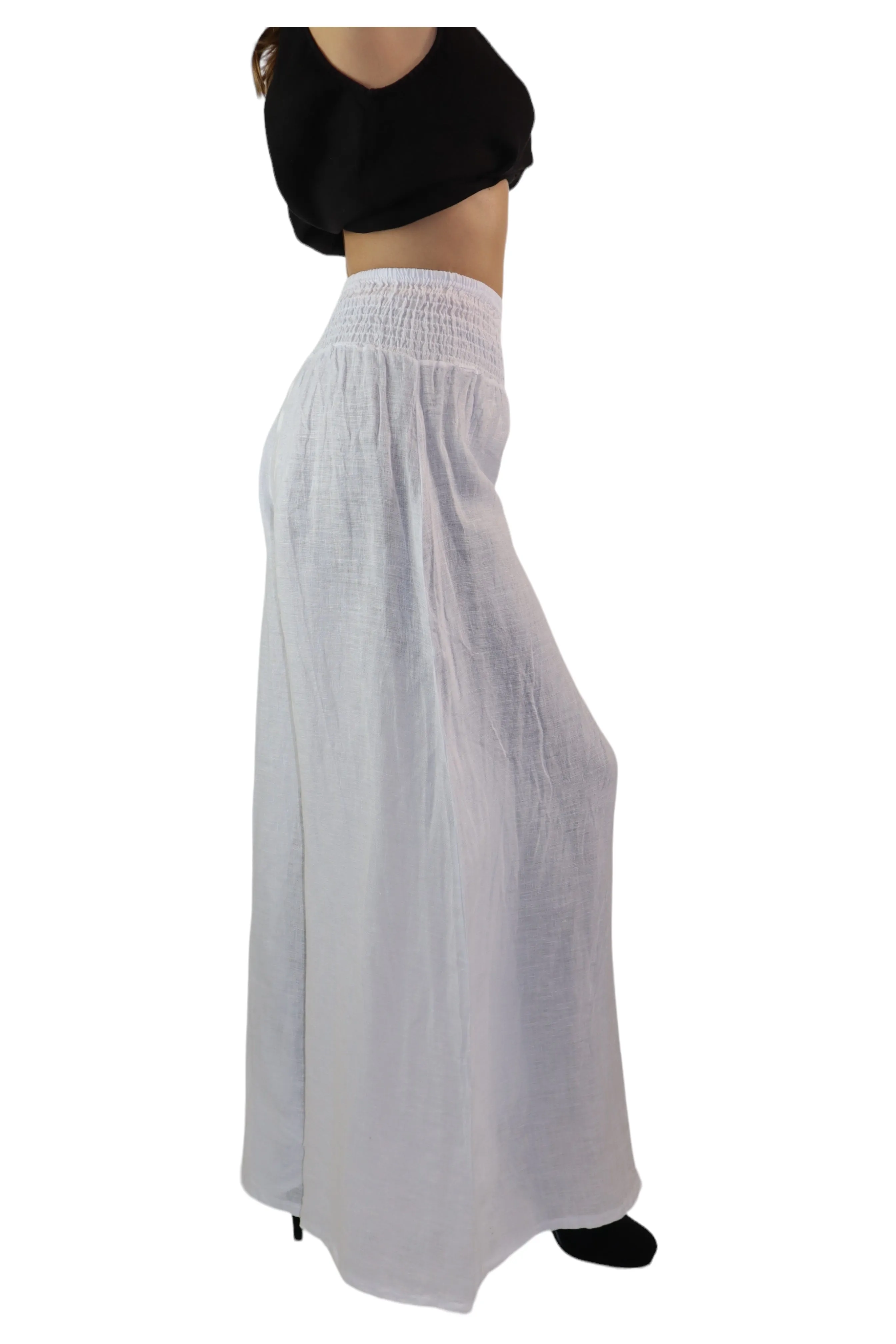 Women Cheetah Linen Wide legged Palazzo Pants, Designer Comfy and Breathable Flounce Pants | One Size Fits All