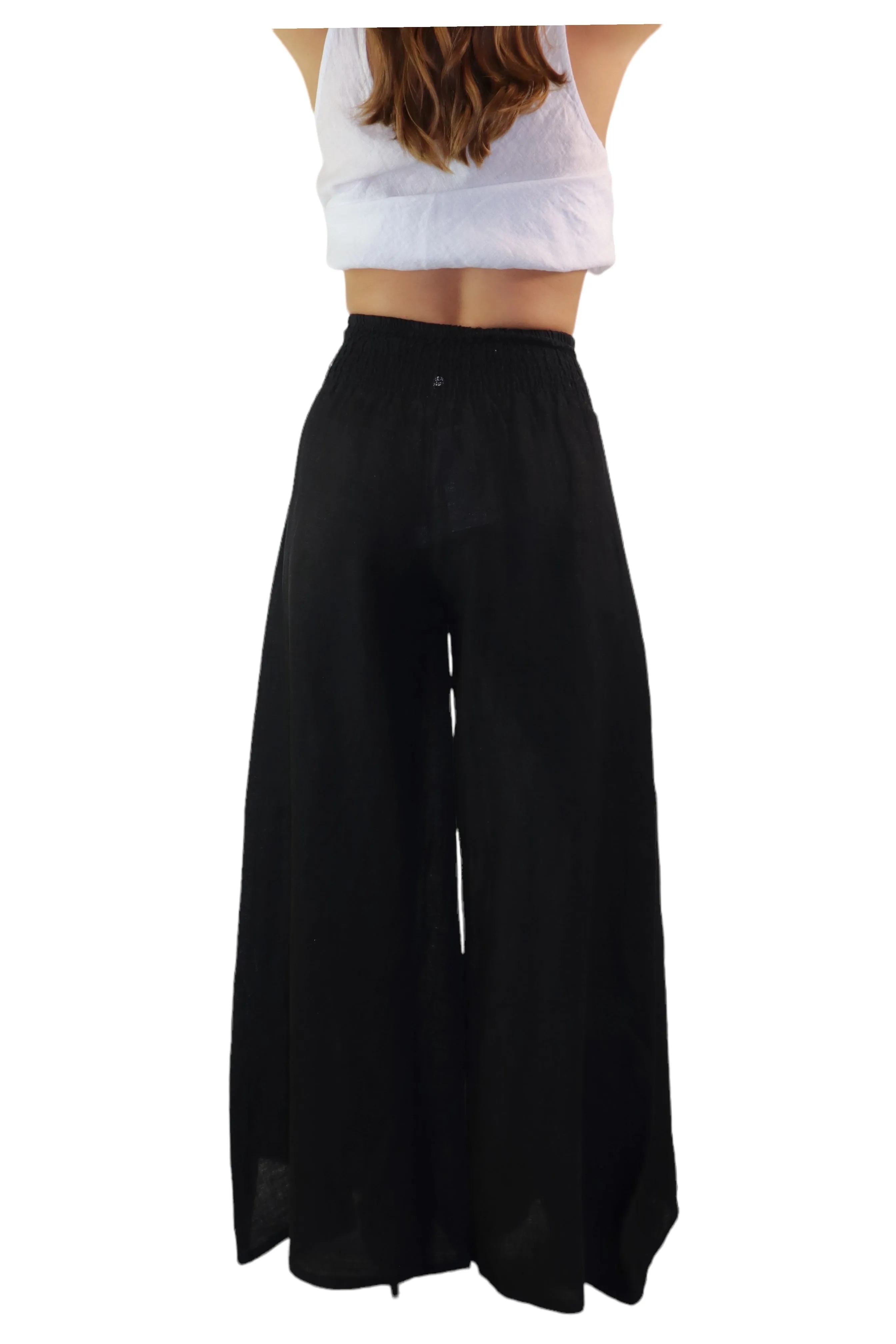 Women Cheetah Linen Wide legged Palazzo Pants, Designer Comfy and Breathable Flounce Pants | One Size Fits All