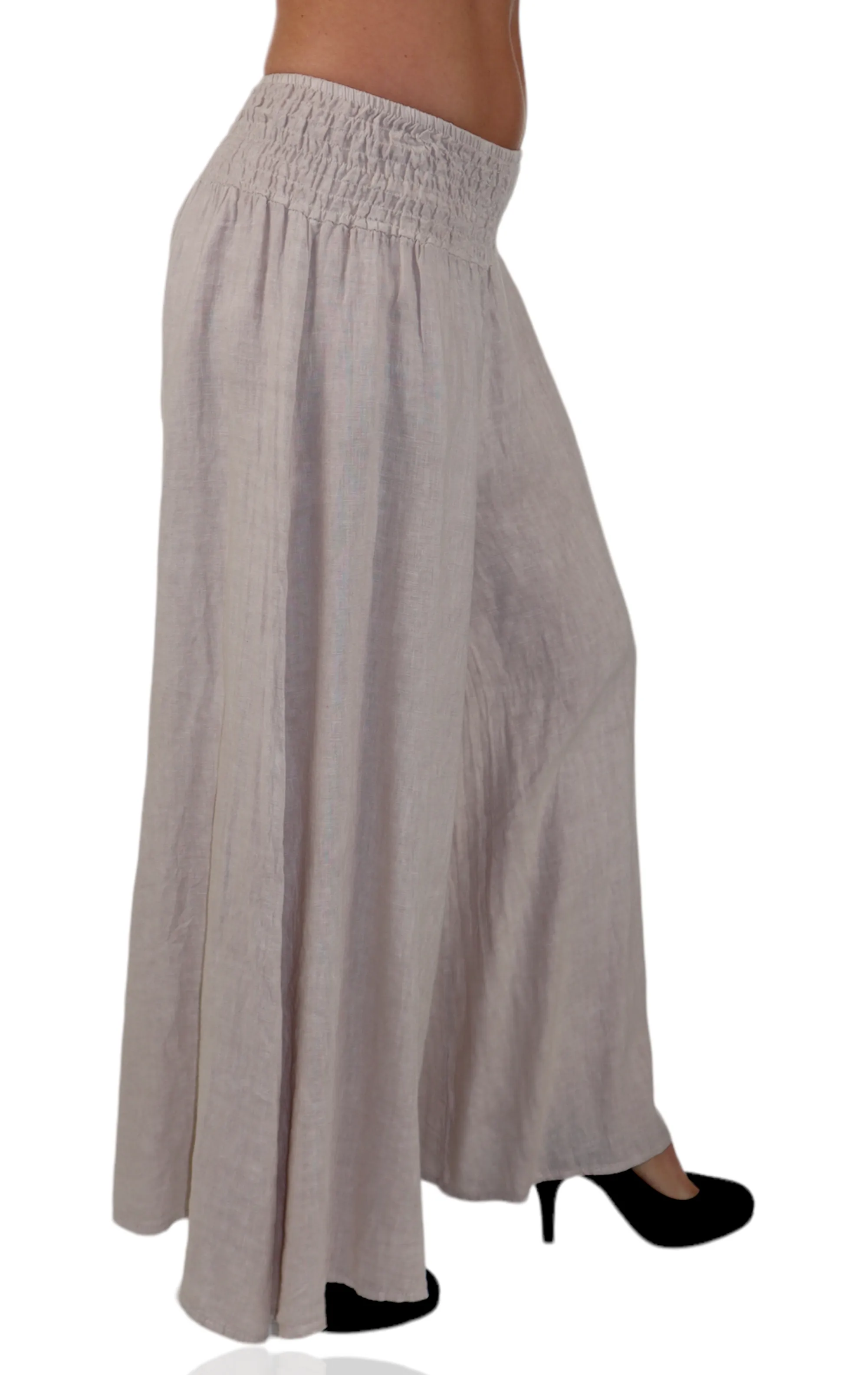 Women Cheetah Linen Wide legged Palazzo Pants, Designer Comfy and Breathable Flounce Pants | One Size Fits All