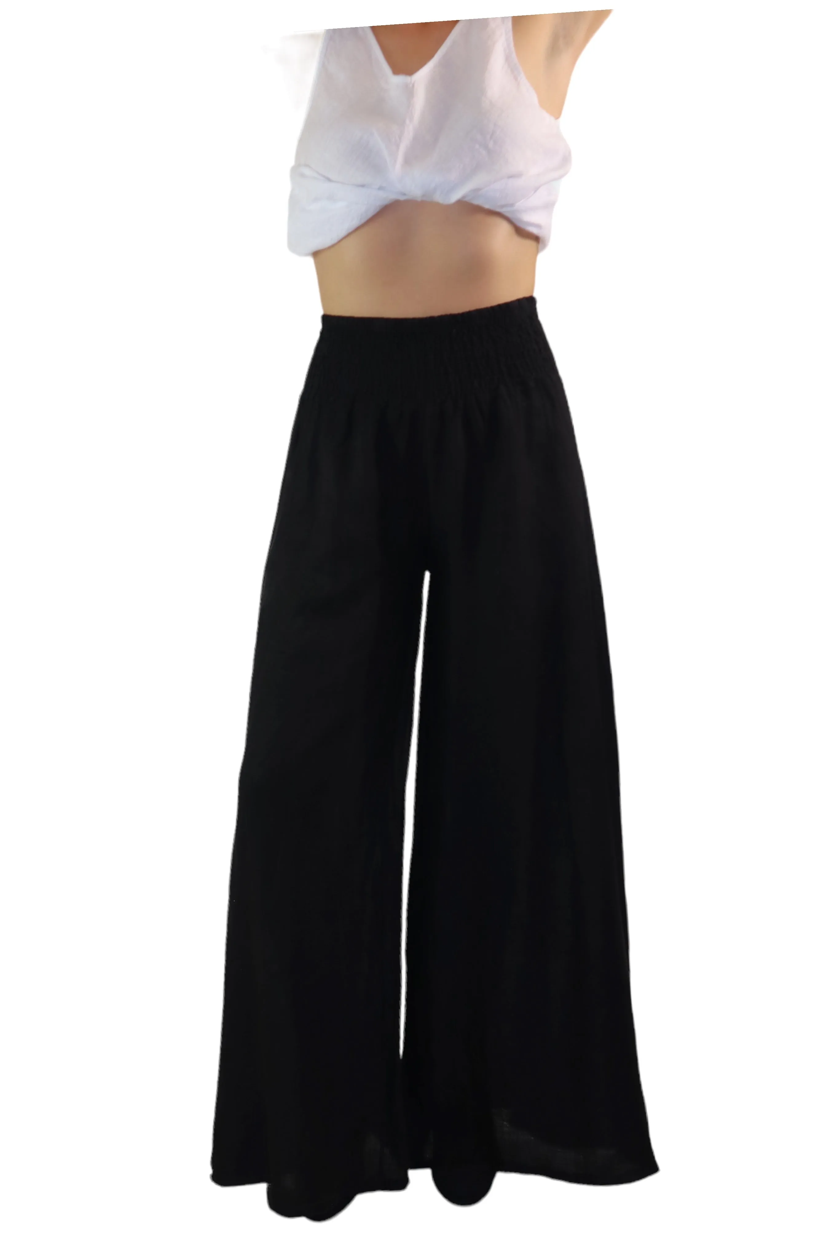 Women Cheetah Linen Wide legged Palazzo Pants, Designer Comfy and Breathable Flounce Pants | One Size Fits All